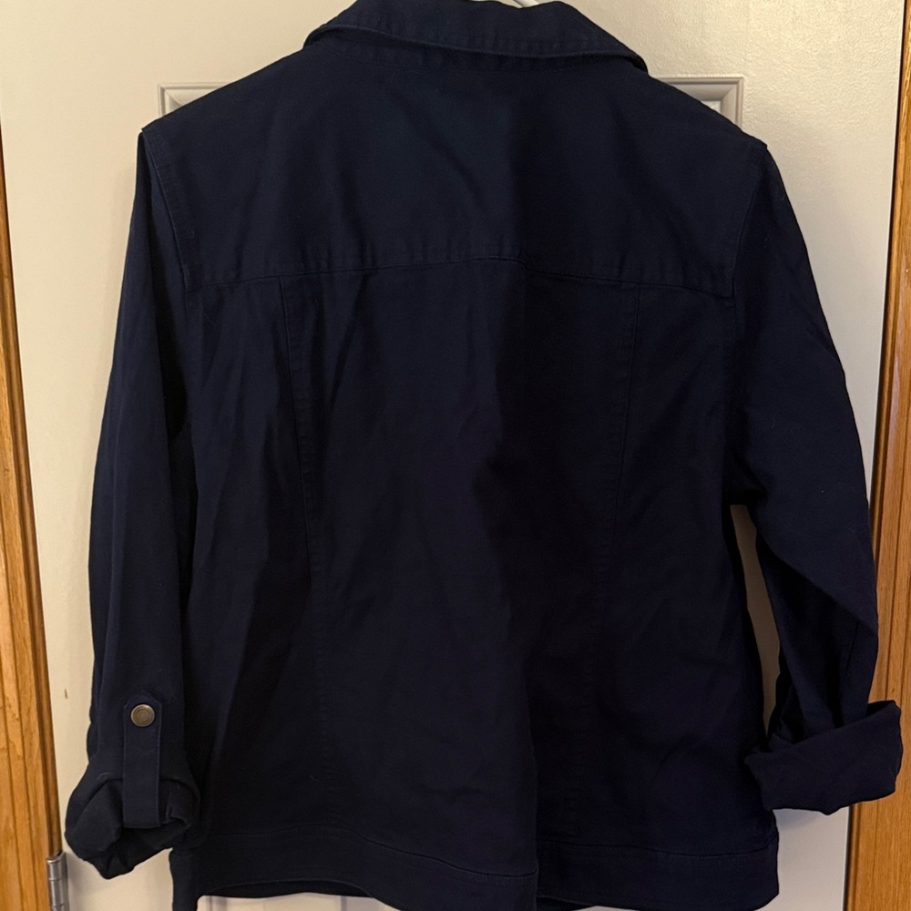 Christopher & Banks Dark Blue Jean Jacket - Picture 7 of 10